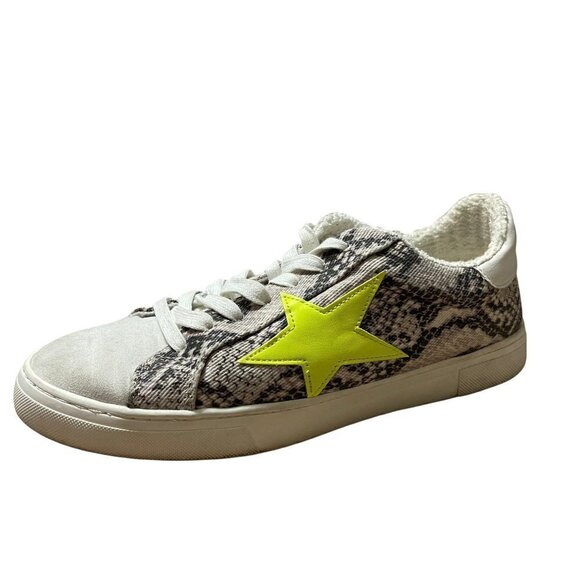 Steven By Steve Madden Women's Reeves Python Snake Neon Star Sneaker Size 8.5 - Picture 10 of 10